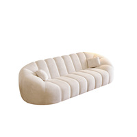 Canapé de style nordique minimaliste en tissu crème, mobilier moderne pour salon, canapé pour la maison
