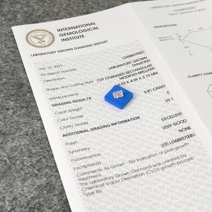 Diamantes Sueltos CVD al por Mayor de Messi Jewelry, Corte Radiante, 0.81CT, E VS1, Diamantes Cultivados en Laboratorio - Product Image 3