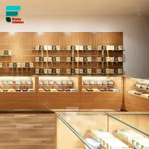 Manufacturer Modern Led Light Showcase Vitrine Glass Wood Cigar Glass Cabinet Wall Show Cases For Smoke Shops