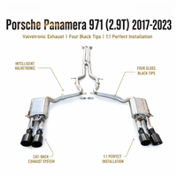 Sistema de Escape Valvetronic Catback para Porsche Panamera 971 2.9T 2017-2023, Silenciador de Rendimiento OEM SS304 con Cuatro Puntas Negras, Mejora de Rendimiento