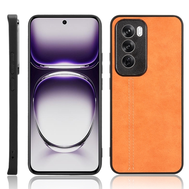 For OPPO Reno12 Pro 5G Global Cow Pattern Sewing Back Cover Phone Case