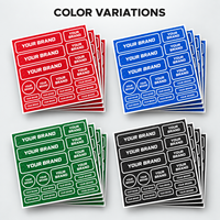 Étiquettes adhésives en PVC pour équipement industriel en gros, impression couleur, découpe, feuilles d'étiquettes industrielles brillantes