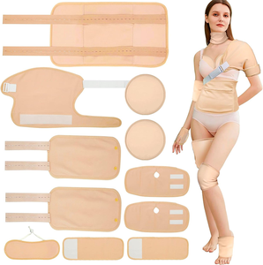 Kit de compresses réutilisables à l'huile de ricin pour la détoxification hépatique, pour épaules, mains, cou, genoux, cuisses, bras, lavable en machine - Product Image 1