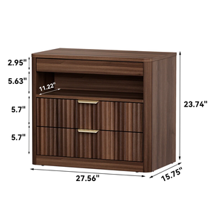 โต๊ะข้างเตียงไม้แท้สไตล์โมเดิร์น ผลิตในเวียดนาม สำหรับห้องนอน รุ่น BEDSIDE TAB MD02 - Product Image 3