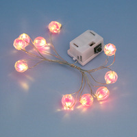 Mini guirlandes lumineuses LED à piles, fil de cuivre, lumières de Noël pour mariage, fête, décoration de boîte cadeau florale