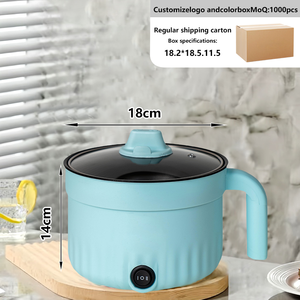 Olla Eléctrica Mini al por Mayor, Ligera, con Interior Antiadherente, Olla Arrocera Pequeña para el Hogar con Tapa de Vidrio Templado - Product Image 3