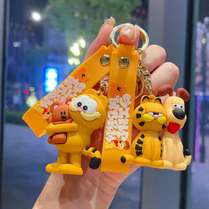 Porte-clés <span class=keywords><strong>Garfield</strong></span> en dessin animé, petit pendentif, figurine <span class=keywords><strong>3D</strong></span>, porte-clés de voiture, cadeau pour étudiant, sac à dos, vente en gros - Product Image 2