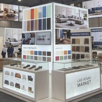 Stand d'exposition modulaire rétroéclairé 20x30 en îlot avec affichage LED SEG pour le marché de Las Vegas Été 2027