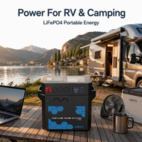 Station d'alimentation portable d'urgence 200AH 12V 2000W avec batterie LiFePO4 1000W 4000W pour camping-car et camping