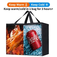 Sac isotherme personnalisé de haute qualité, extra large, non tissé, pour la livraison de repas, avec logo imprimé