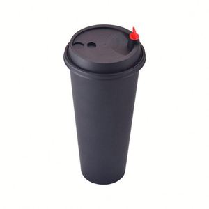 Vasos de Plástico PP Personalizados con Logotipos, Negros Esmerilados, de 360ml-700ml, para Jugo, Leche, Té de Burbujas y Café Caliente, Desechables - Product Image 3