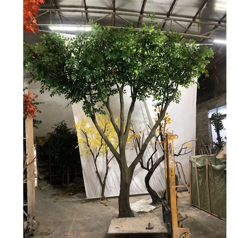 Árvore artificial para decoração de jardim, artificial para decoração de plantas falsas, simulação de grande árvore verde