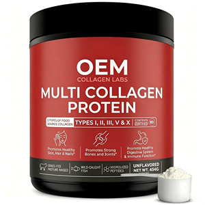 Péptidos de Colágeno Hidrolizado OEM ODM, HACCP ISO22000, 454 g, 58 Porciones, Sin Sabor, Certificado NSF - Product Image 1