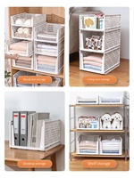 Étagère de rangement pour chambre à coucher en plastique, type tiroir, panier de rangement, tri des vêtements, étagère de rangement pour dortoir, vente chaude