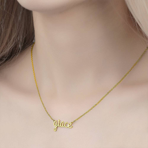 Collar de plata de ley 925 con diseño clásico, Collar personalizado con nombre, regalo de boda, fiesta - Product Image 4