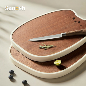 Sanosh gỗ mun thớt thực phẩm lớp chống nấm mốc bền chặt khối cho hộ gia đình sử dụng dày xương thớt Hội Đồng Quản Trị - Product Image 3