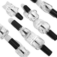 Flacons carrés transparents en verre pour vernis à ongles, imprimés en sérigraphie, contenants de distribution pour vernis gel vides - 5ml/10ml/15ml