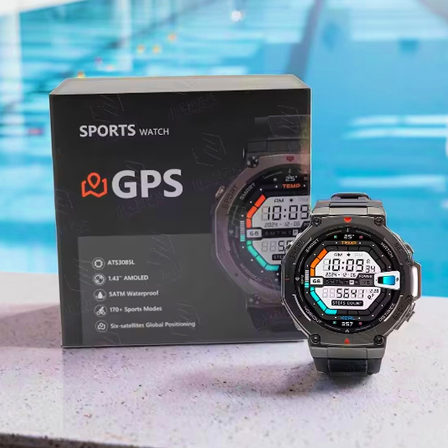 5ATM Swimming Waterproof 2025 Smart Watch GPS Sports Watch DM58 Drop Resistant AMOLED Rugged Android Men Sports  Smartwatch