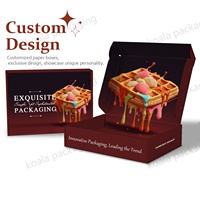 Emballage de boulangerie Offre Spéciale carton mini boîte d'emballage de gâteau pour biscuits beignets dessert boîte à gaufres personnalisée
