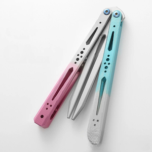 Cuchillo Mariposa de Entrenamiento con Hoja Plegable para Práctica, Funda para Practicar el Movimiento de la Hoja, Cuchillo Mariposa de Entrenamiento con Hoja sin Cortar GA - Product Image 3