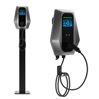 Boîtier mural de chargeur EV AC de niveau 2 32A ETL CSA avec connecteur Type 1, protection contre les fuites et fonctions multiples
