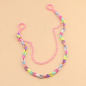 Cadena de cintura de acrílico colorida con forma de estrella para mujer, estilo punk, cadena corporal de moda con múltiples bucles, accesorio juvenil - Product Image 4