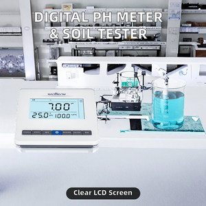 น้ำยาทดสอบค่า pH ดิจิตอล เครื่องวัดค่า pH หน้าจอ LCD วัดอุณหภูมิ เครื่องตรวจวัดดิน ความแม่นยำสูง 0.01  OEM/ODM ปรับแต่งได้ - Product Image 2