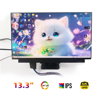 Wisecoco Écran tactile OLED IPS 4K 3840x2160 de 13,3 pouces, ultra-fin, Am-oled, pour ordinateurs portables, PS4, 5, X-BOX, Raspberry Pi