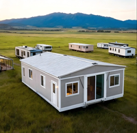 Maison conteneur préfabriquée modulaire élégante de 30 et 40 pieds pour glamping, architecture moderne, usage professionnel, maisonnette pour gîte d'hôtes