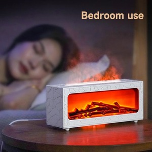 เครื่องเพิ่มความชื้นในอากาศ เครื่องกระจายกลิ่นน้ำมันหอมระเหย เครื่องกระจายกลิ่นหอมแบบเปลวไฟ เครื่องกระจายกลิ่นหอมสำหรับบ้านและห้องพัก พร้อมไฟกลางคืน เครื่องกระจายกลิ่นอโรมาเธอราพี - Product Image 6