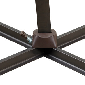 HMS 11.5 'nero poliestere rotondo inclinazione ombrellone Patio con supporto Offset giardino ombrello forma quadrata per uso palestra mare - Product Image 3