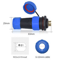 Connecteur série SP SP11 SP13 SP17 SP21 SP29 1 2 3 4 5 6 7 9 12 14 16 19 22 24 26 broches IP67 IP68 câble étanche