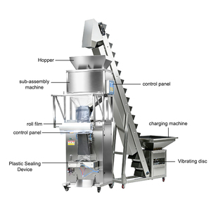 Machine d'emballage verticale automatique pour granulés : riz, haricots, céréales, arachides, noix, graines, aliments surgelés (formage, remplissage, scellage) - Product Image 2