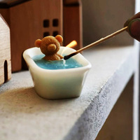 Fabricant en gros de bougies parfumées en forme d'ours pour baignoire, bougies animales pour chambre d'enfant, marque privée, personnalisation possible