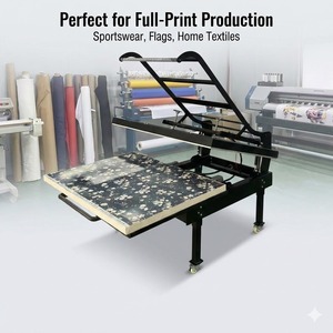 노동력 절약형 100x120cm 수동 열 프레스기 (가스 스프링 보조 및 풀아웃 플래튼 포함, 의류용) - Product Image 2