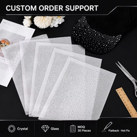 Flatback Iron-On Bling Sheets Strass Transferts Applique Hot Melt Cristal Stickers Patchs pour Vêtement Chemises Hoodies