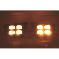Gobison LED blanc et ambre feu antibrouillard DRL avec signal jaune feu de circulation diurne pour TOYOTA Tacoma 2011-2015 feu antibrouillard