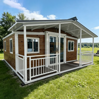 Villa mobile modulaire de luxe préfabriquée à deux chambres de haute qualité avec cuisine intégrée pour hôtel résidentiel ou zone écologique