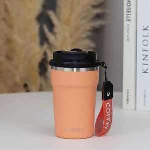Vaso de Acero Inoxidable con Aislamiento al Vacío, Taza de Café Verde con Tapa, Taza de Viaje de Diseño Minimalista - Product Image 4