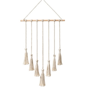 Venta al por mayor colgante foto pantalla Macrame colgante de pared fotos organizador <span class=keywords><strong>Boho</strong></span> Home Decor - Product Image 3