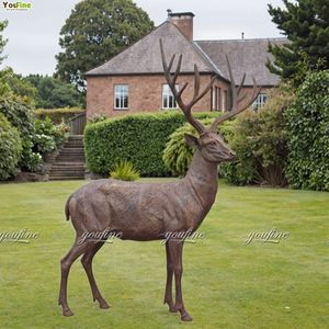 Statue di Cervi in Ottone per Giardino Esterno - Product Image 1