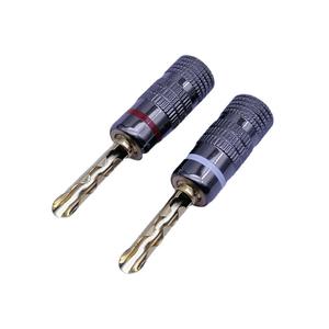 Conector tipo banana en forma de diente de sierra, carcasa de cobre y aluminio, conector tipo banana chapado en oro rojo y blanco, salida de fábrica de conectores para altavoces - Product Image 4