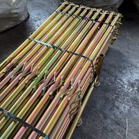 Panneaux de coffrage modernes en acier Q235 haute résistance, taille réglable, réutilisables, étais de nivellement à poussée et traction, étais muraux, pieds simples