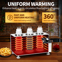 Chauffe-Sauce Commercial Mini 240W pour Chocolat Chaud, Sauce Soja, Tartinade et Fruits – Triple Bouteille Électrique en Acier Inoxydable