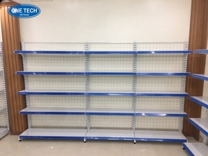 Étagère gondole à 5 niveaux en treillis métallique Vietnam One Tech Gondola Iron Supermarket Rack Fixed Back Grid Shelf - Product Image 6