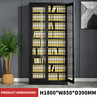 Archivador Metálico Plegable Moderno con Cerradura, Recubrimiento Electrostático Ecológico, Combinación Múltiple para Archivos Financieros 2