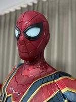 Estatua de Spiderman de Hierro de 190 cm, Tamaño Real 1:1, Figura Coleccionable de Resina de Superhéroe, Accesorio de Película para Centro Comercial, Parque de Atracciones