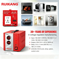 Régulateur de tension automatique monophasé mural 220V AC, protection contre les surtensions, 2 KVA, certifié CE, affichage numérique, boîtier en aluminium