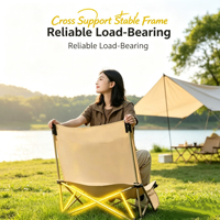 Chaise inclinable pliable à 3 positions, siège large, dossier haut, portable, légère, pour le camping en plein air, la plage, le jardin
