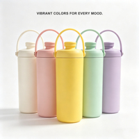 Vaso Aislado al Vacío de Doble Pared de 16 oz Personalizado con Recipiente Transparente para Snacks, Juego de Bebidas Portátil 2 en 1 al por Mayor para Promoción